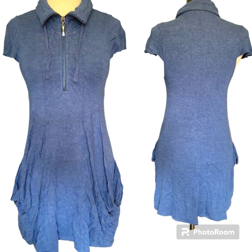 Philosophy Blue Jumper Dress W BIG Pockets - PM